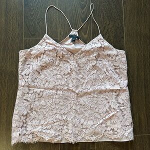 J. Crew Lace Spaghetti Strap Top - Pink